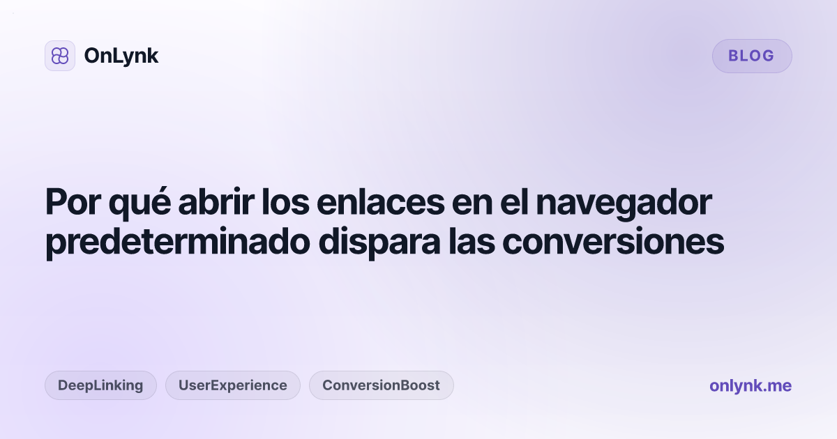 Por qué abrir los enlaces en el navegador predeterminado dispara las conversiones