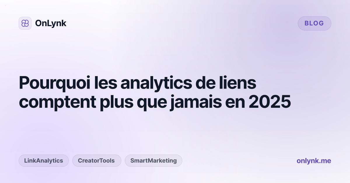 Pourquoi les analytics de liens comptent plus que jamais en 2025